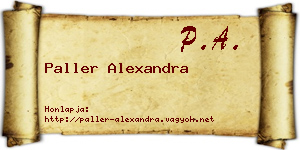 Paller Alexandra névjegykártya